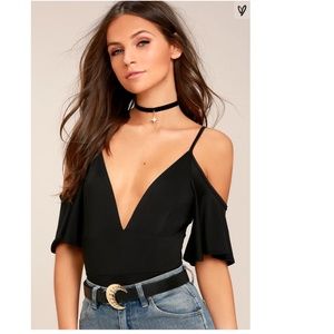Lulus | Slay It With Me Black Off Shoulder BS